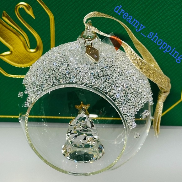 NIB Swarovski Exclusive 2023 Balls With Christmas Tree Set/2 Ornaments #5658125 - Picture 11 of 16